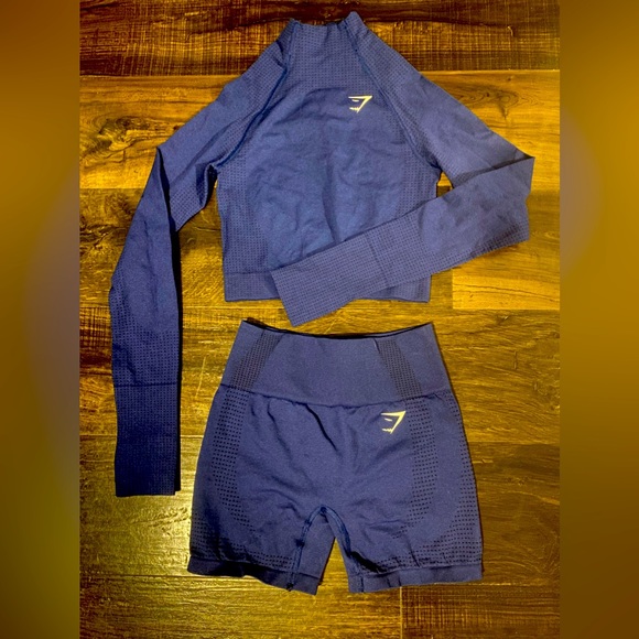 Gymshark Shorts Gymshark Vital Seamless 2 High Neck Midi Top Vital